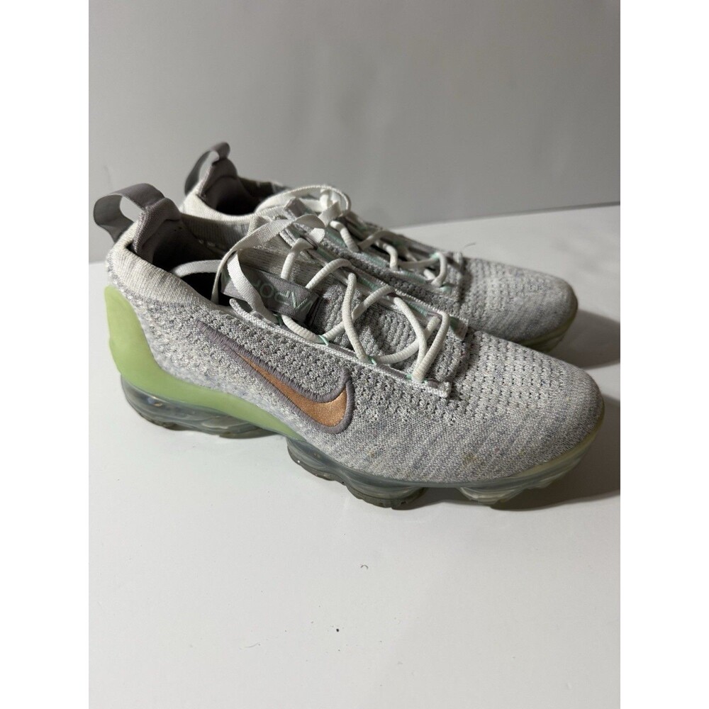 Nike Air VaporMax 2021 Flyknit GS – Sail Honeydew – Youth 4 – Girls’ Sneakers